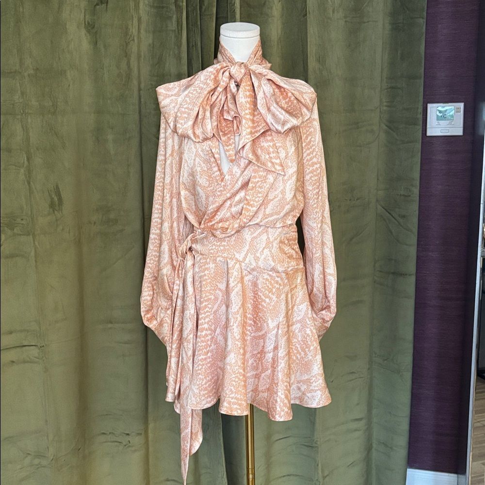 Acler Blush  snake print Mini Dress, US6 - Picture 7 of 16